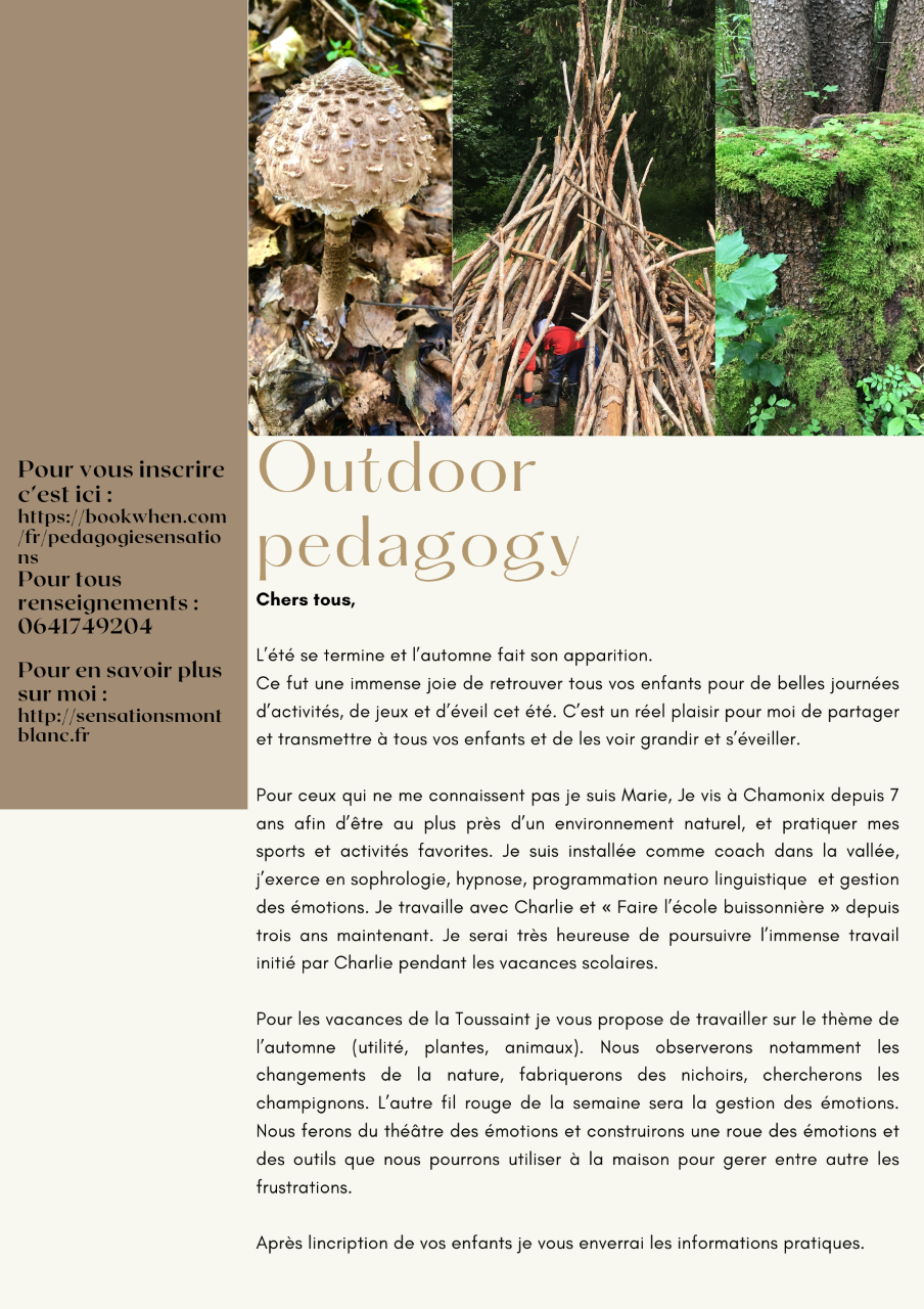 outdoor pedagoy chamonix enfants vacances nature holidays