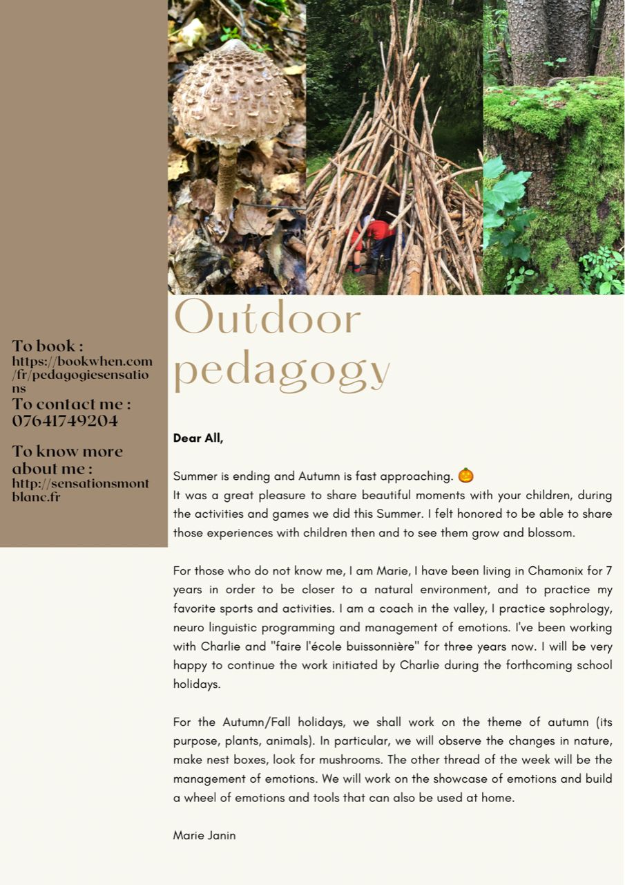 outdoor pedagoy chamonix enfants vacances nature holidays